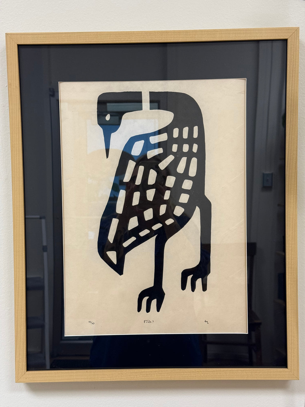 “Fish?” Loon - Original Wood Block Print