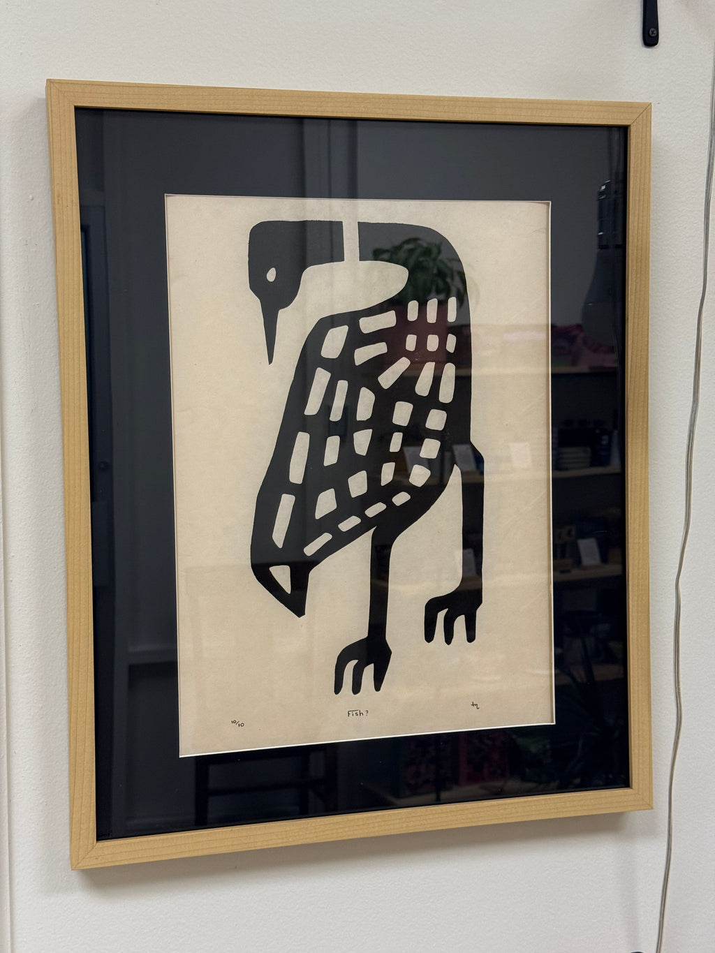 “Fish?” Loon - Original Wood Block Print