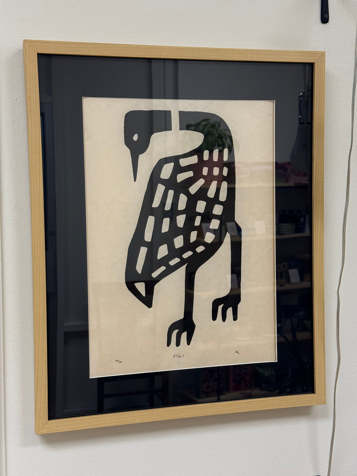 “Fish?” Loon - Original Wood Block Print