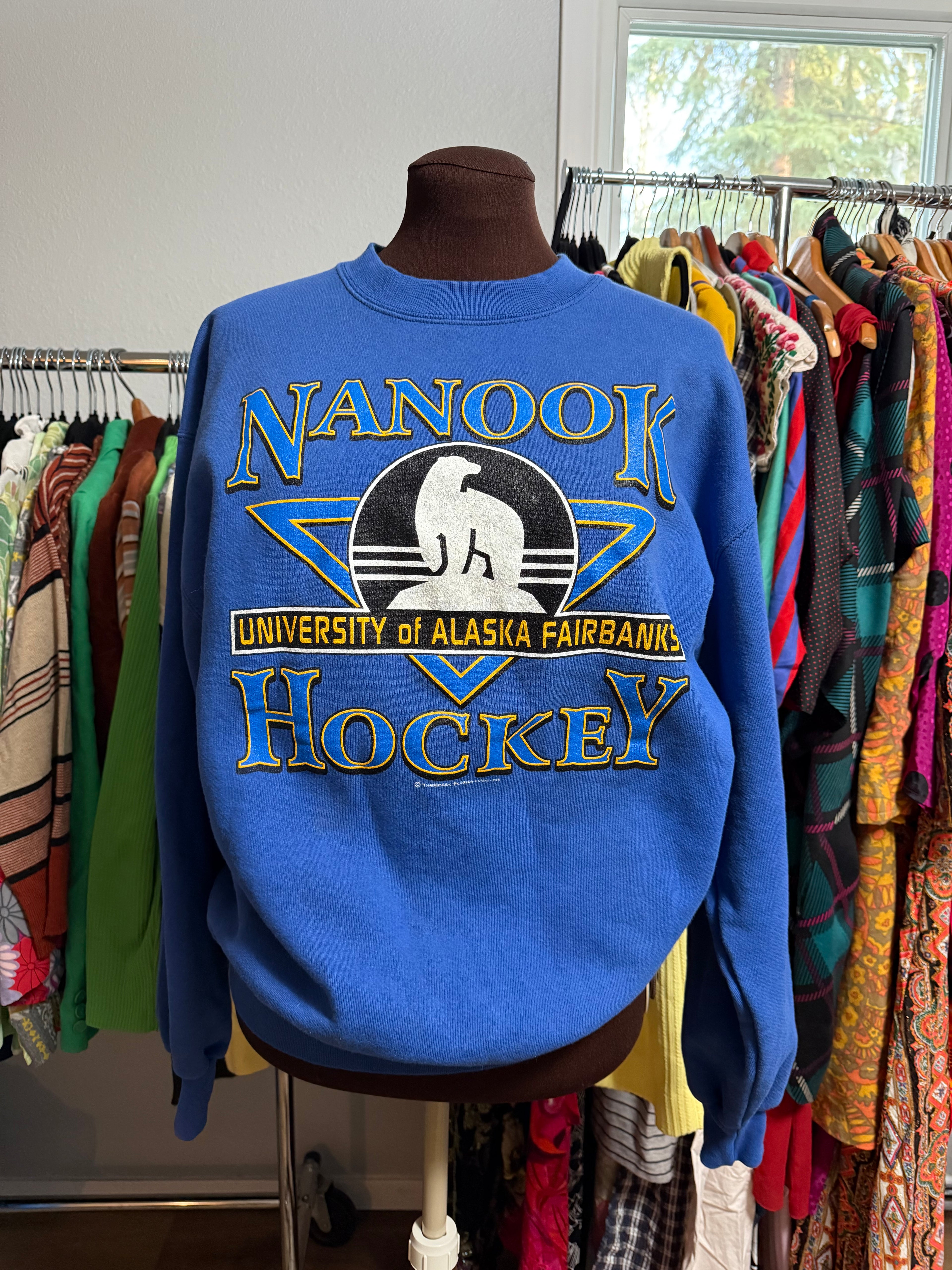 1990's UAF Hockey Crewneck