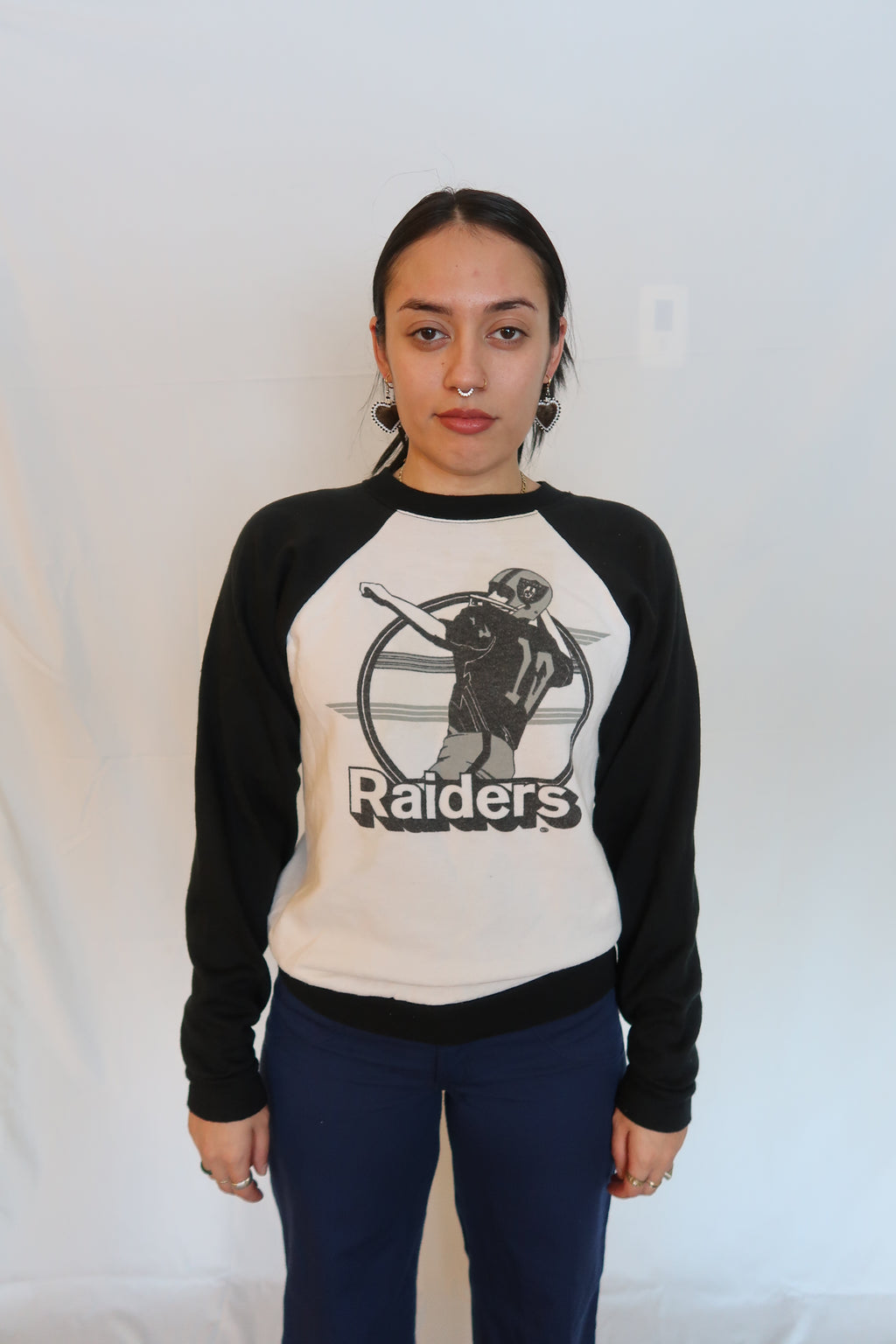 80's Oakland Raiders Crew XS/S