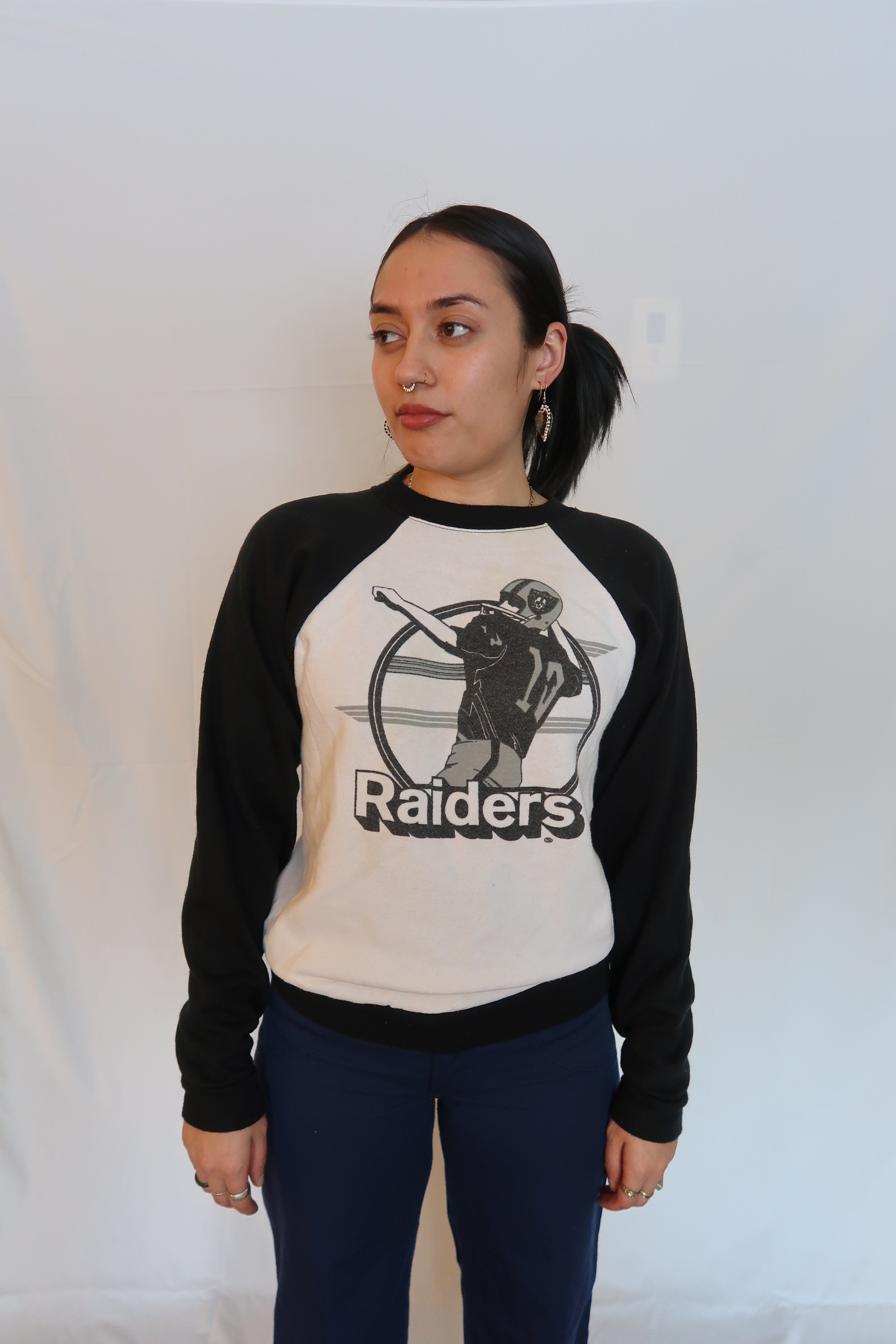 80's Oakland Raiders Crew XS/S